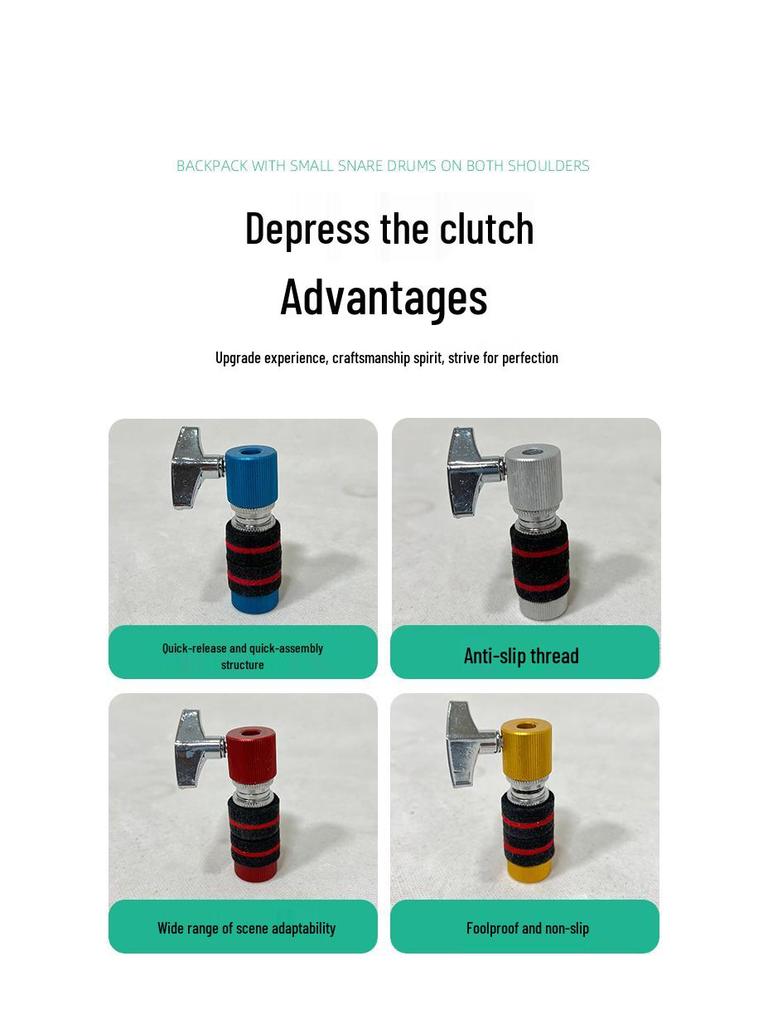 Hi-Hat Clutch and Cymbal Stand for Jazz Drums with Fine Craftsmanship