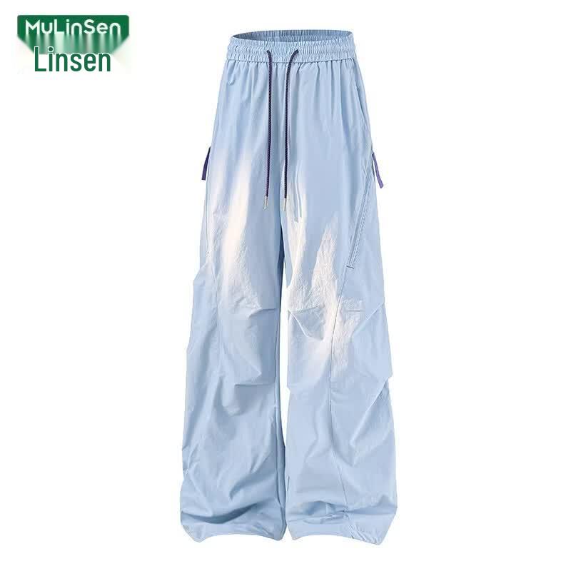 MULINSEN Women s Summer Ice Silk Wide-Leg Active Pants S