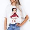 New Fashion BettyBoop T Shirt Kawaii Cotton Crewneck 2000s Clothes Y2k Women Shoujo Girl Style Creativity Tee