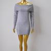 Slash Neck Sweater Women Sexy Off Shoulder Elegant Long Sleeve Pullover Dress