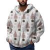 Men'S  Winter Zipper Hooded Fleece Sweatshirt With Patch Pocket Casual Jacket