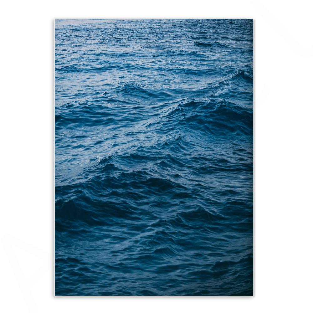 Blue Wave Landscape Poster Starfish Art Printing Canvas Painting Sea View Painting Nordic Home Decoration Life Wall Painting