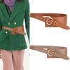 First Layer Cowhide Pin Buckle Wide Belt Simple Waist Decoration Sweateroutwear Wide Belt