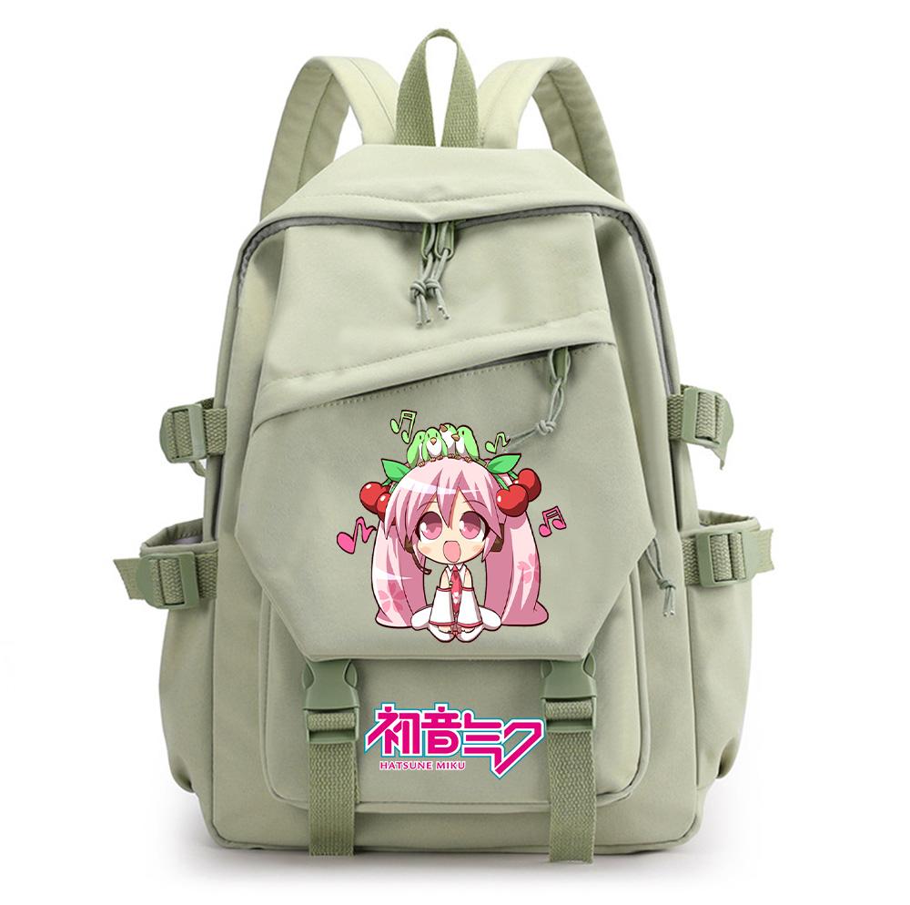 Anime Cartoon Hatsune Miku Printed Backpack for Teen Boy Gril Schoolbag Children Student Women Large Capacity Waterproof Travel Bag Kid Gift Mochila