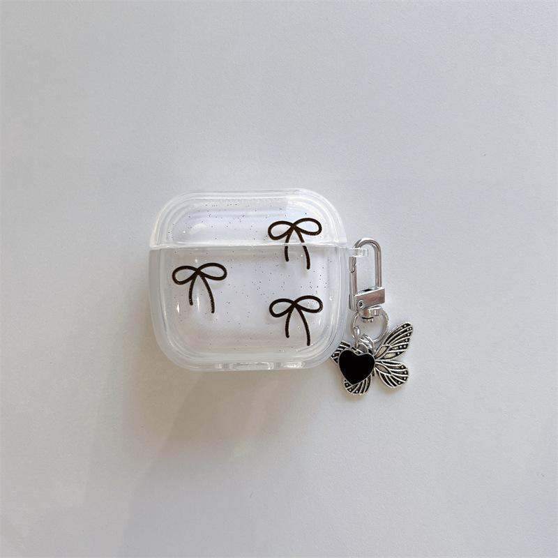 Epoxy bow for AirPods4 apple bluetooth wireless headset cover 1/2/3 generation pro2 cute creative