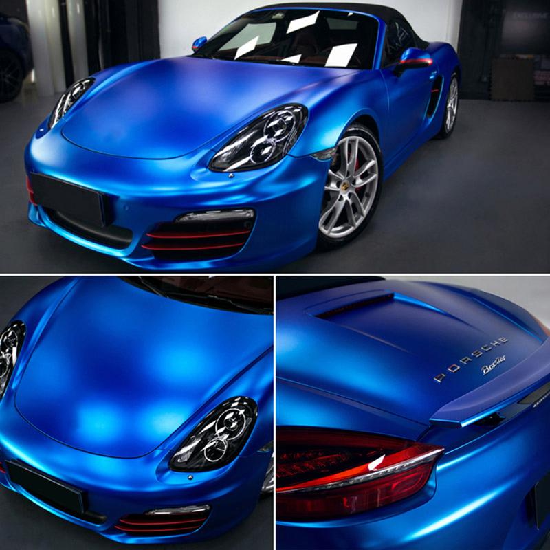 152*10/20cm Matte Satin Chrome Vinyl Wrap Film Stickers and Decals Car Styling Decorative Protective Films for Car Accessories