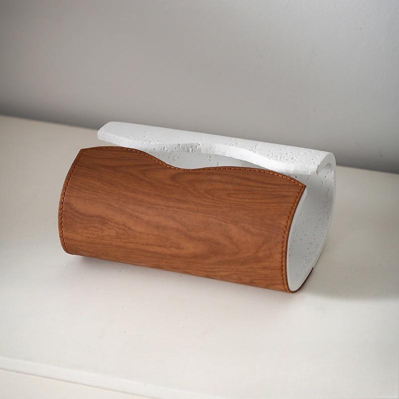 

Sandstone Cave Stone Tissue Box Modern Minimalist Tissue Boxes Rectangular Napkin Box Home Kitchen Organization Accessories білий