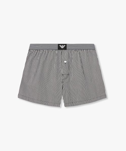 

[Emporio Armani Underwear] Мужские плавки в полоску с нашивкой-орлом 0816112091 [Отправка из Кореи] 100% Оригинал Black - S