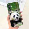 Cute F-Fubao Animal Panda Phone Case For Samsung S25,S24,S21,S22,S23,S30,Ultra,S20,Plus,Fe,Lite,Note,10,9,5G Black Cover