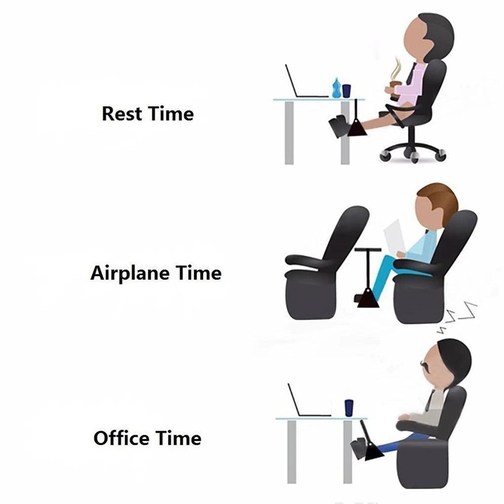 Office Pain Relief Foot Hammock Travel Foam Flight Airplane Carry-on Adjustable Pillows Portable Footrest Leg Hammock Folding