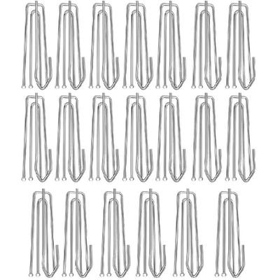 20 Stuks Roestvrij Staal Gordijnhaak Vier Tanden Opvouwbare Haak voor Stabiele Douchegordijn Ophanging
