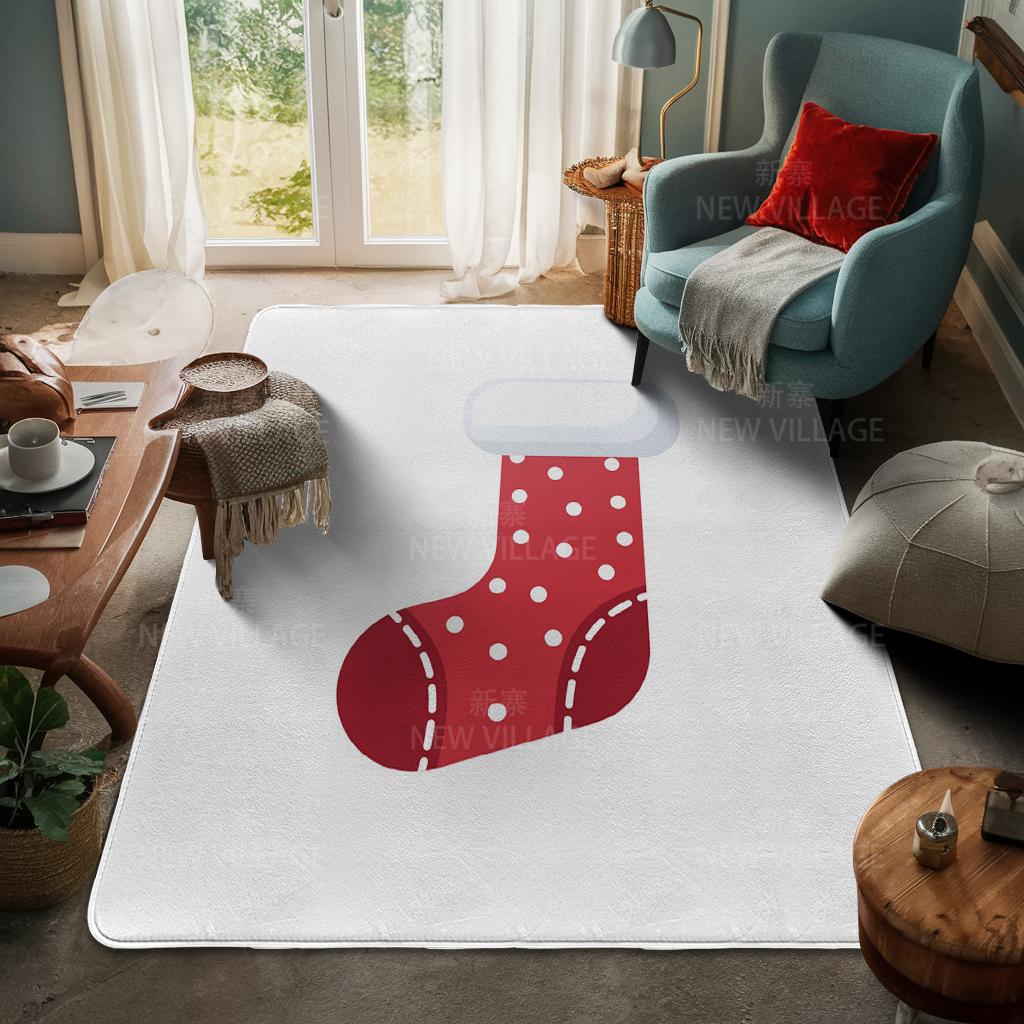House Entrance Carpet Home Door Mat Living Room Bath Foot Bathroom Non-slip Water Absorption Rugs Bath Merry Christmas Winter