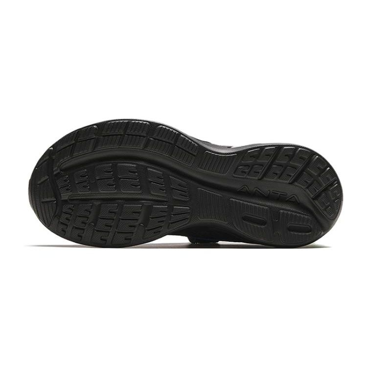 Anta Kids Non-Slip Shock Absorbing Wear-Resistant Breathable Lightweight Low-Top Running Shoes Kids sneaker Black Green A312415510H-2