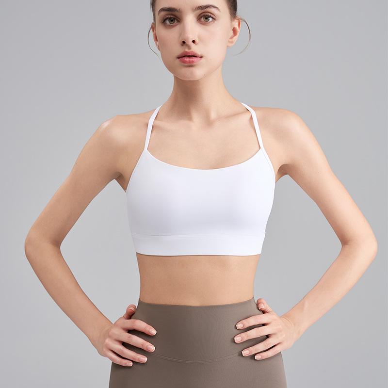 Summer Women's Nude Yoga Vest & Sports Bra - Sexy, Beautiful Back Design for Pilates & Fitness