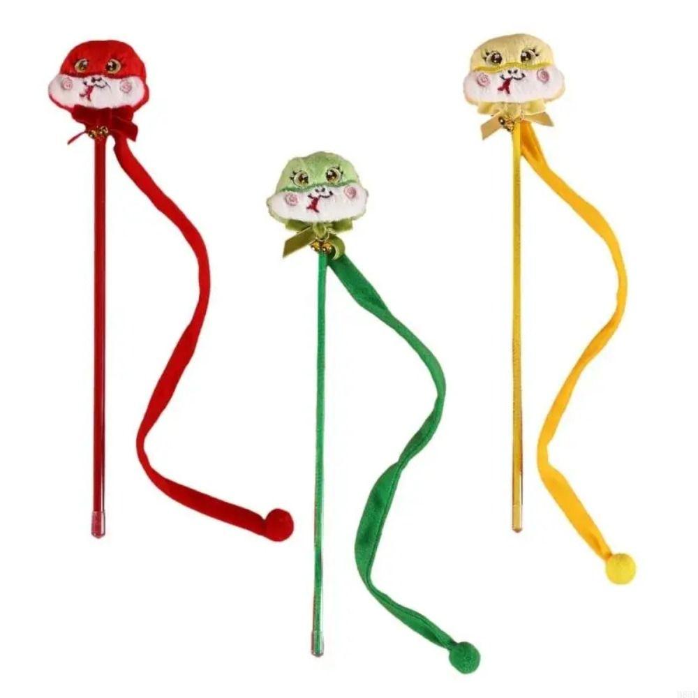 Plush Interactive Cats Teaser Portable Snake Tassel Cat Stick Cat Teaser Wand Relieve Boredom