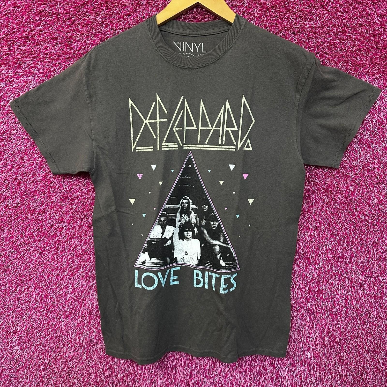 Def Leppard Love Bites Hysteria Glam Metal Rock Band Tee S XXXXL