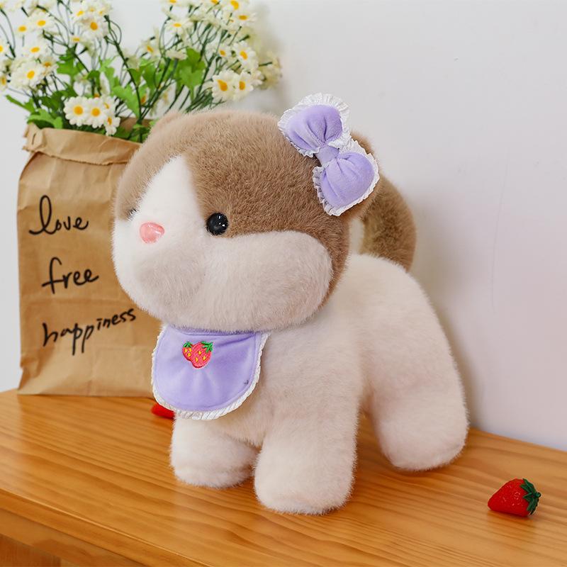

Cute Soft and Cute Bow Scarf Dog Plush Toy Doll Shiba Inu Rag Doll Children s Doll 22cm (0.28kg)