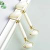 Double-Headed White Jade Facial Massage Roller Natural Stone Skin Care Tool for Face Eye Neck Youyan Jade