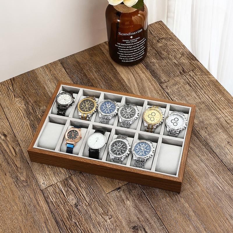 Black Walnut Pattern Watch Display Plate, Watch Live Display Stand, Watch Counter Display Props, Stall Plate