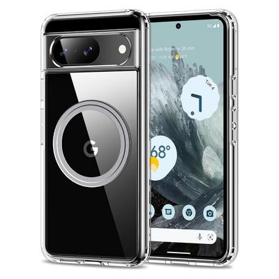 Clear Magnetic Phone Case For Google Pixel 9 Pro XL 8 Pro 8A 7 Pro 7A Wireless Charge Transparent TPU Soft Edge Shockproof Slim Hard PC Bumper Cover