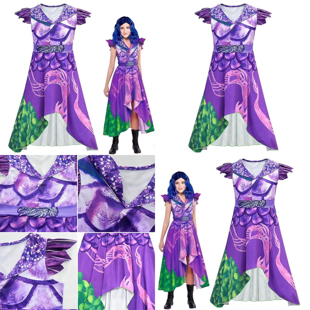 Costum Encantator Mal Cosplay Descendants 3 Pentru Fete Perfect Pentru Distracție de Halloween
