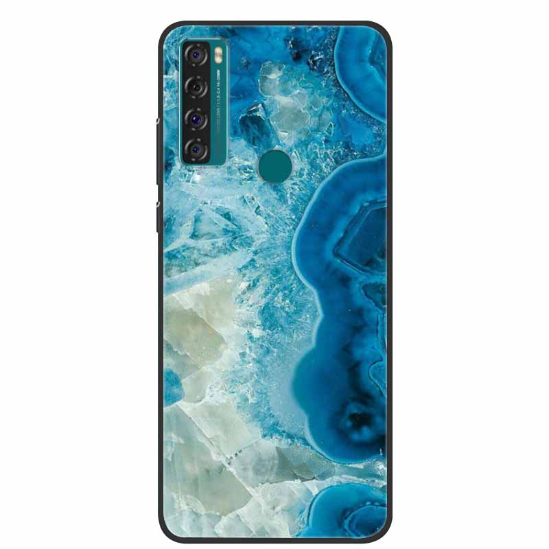 Per Custodia TCL 20 SE Marmo Silicone TPU Cover Posteriore Morbida Custodia per Telefono Per TCL 20 SE T671H Coque Cartoon Antiurto Moda Funda