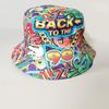 Nuovi Cappelli a Secchiello alla Moda con Graffiti Protezione Solare Stampa Lettere Moda Cappello da Pescatore Primavera/Estate Unisex Ombreggiatura Esterna Cappello da Pesca