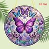 2D Flat Purple Butterfly Acrylic Decoration Sign, Christmas and Halloween Gift, Suitable for wall decoration, porch, room, villa, accents Home, Hallwa