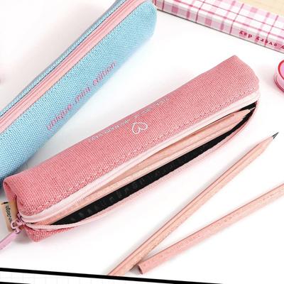 Simple Mini Pen Bag Thickened Canvas Stationery Organizer New Pencil Case  Universal