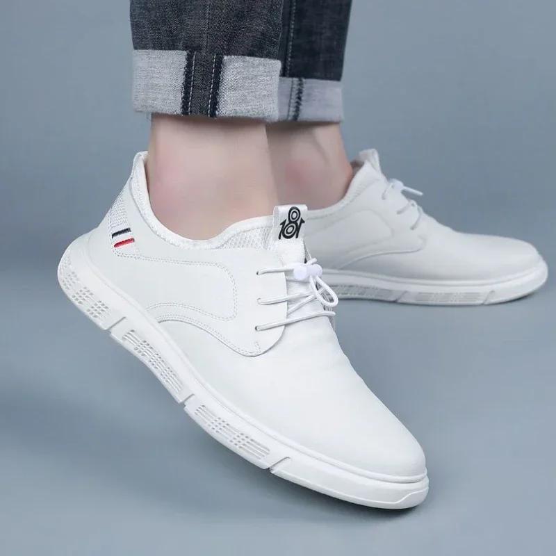 Men's Leather Shoes 2025 New Casual Shoes, Soft Soled Men's Business Leather Shoes, Breathable and Lightweight Leather Shoes