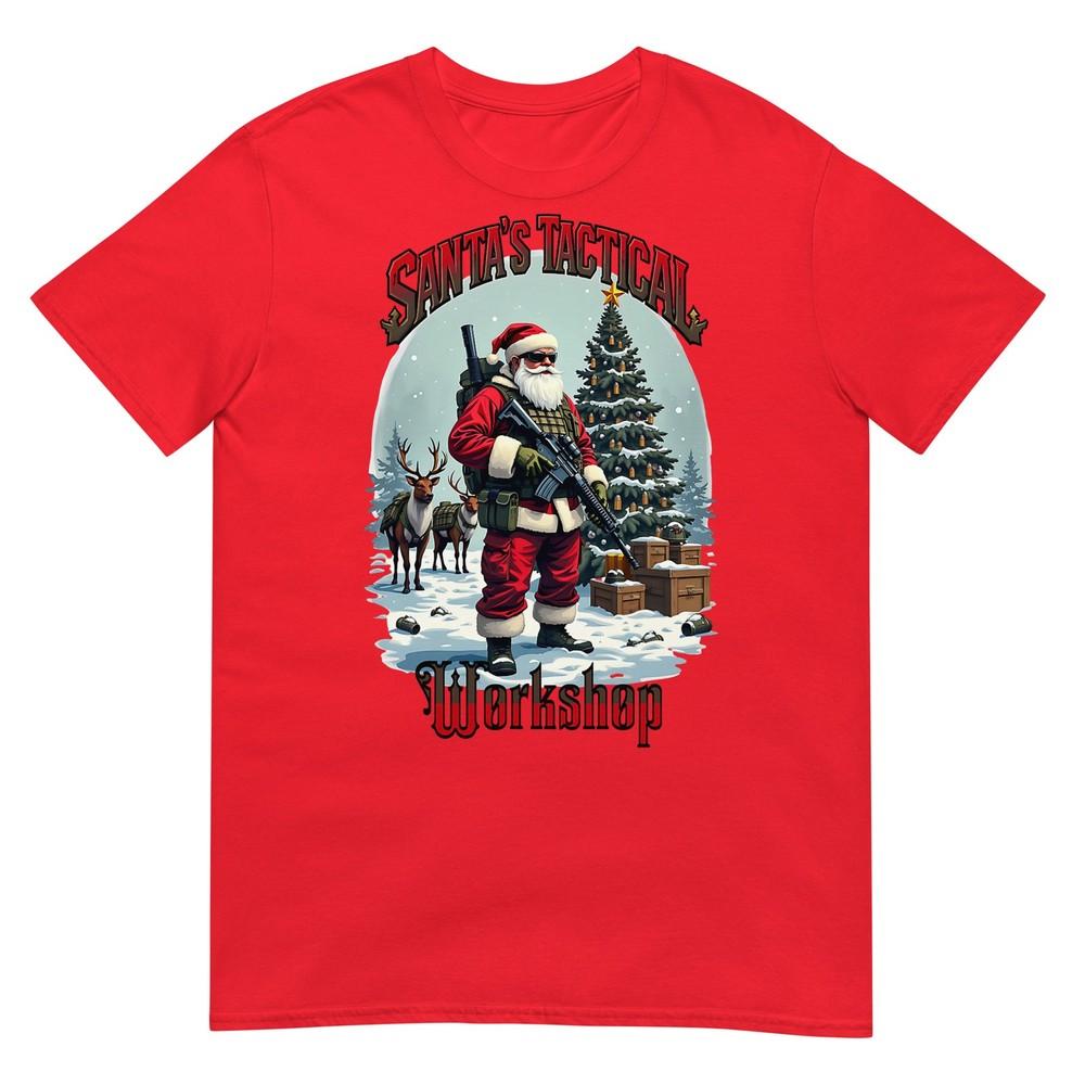 Santas Tactical Workshop Ar15 Gun Rights Patriotic Tshirt S