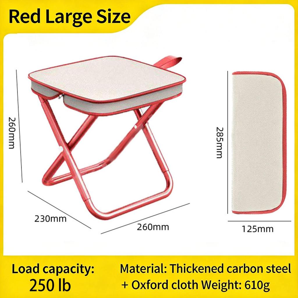 Portable Folding Fishing Stool Lightweight Aluminum Alloy Outdoor Camping Chair for Outdoor Travel Hiking Picnic Camping Fishing Seat Activities
