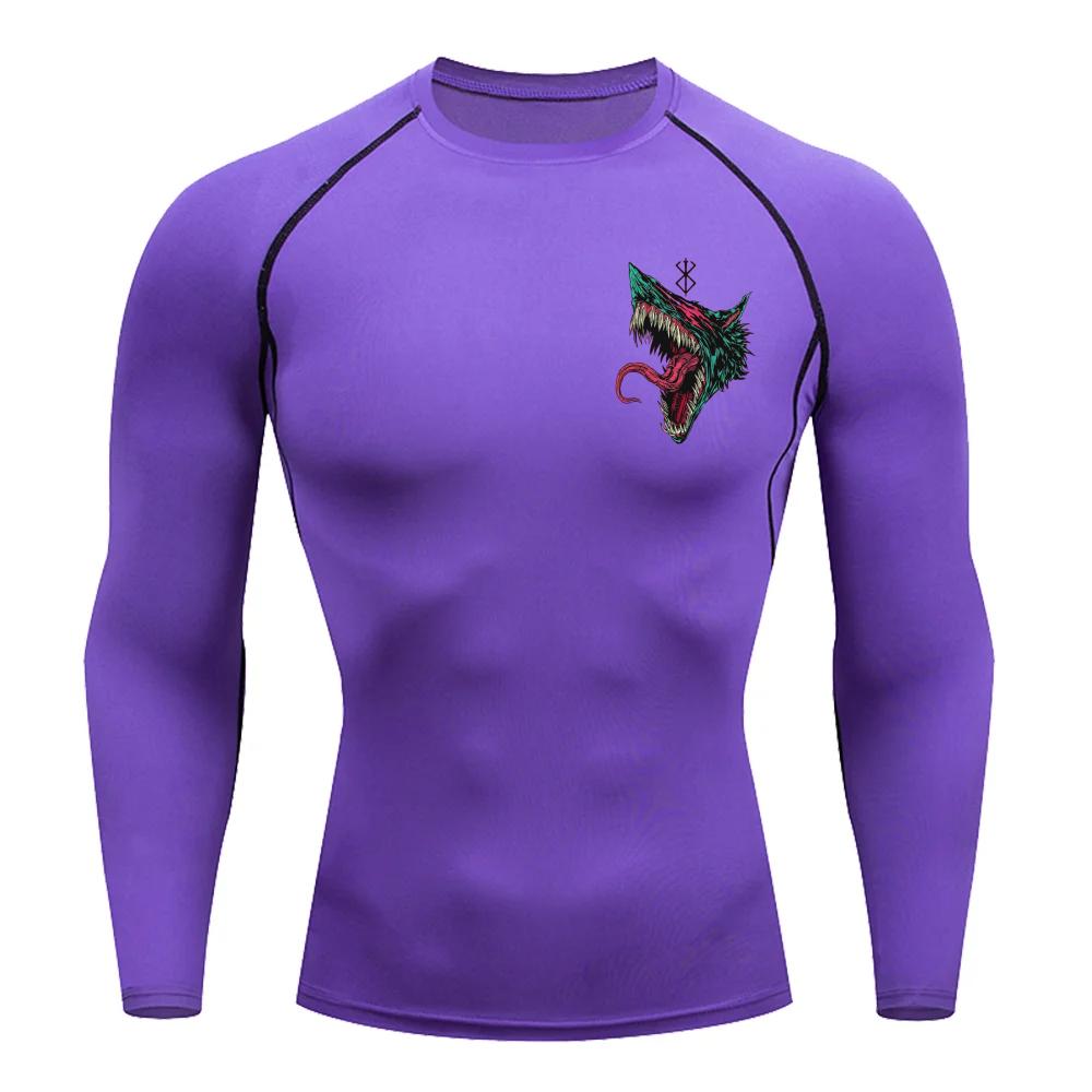 Guts Santa Hat Graphic Compression Shirts Men Gym Workout Running Tshirt Summer Athletic Quick Tees Tops Short Sleeve Rash Guard