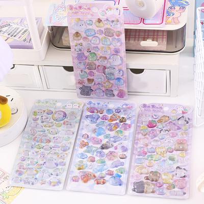Cartoon Animal Sticker 3D Resin Sticker for Journal Planner Album Scrapbooking Kids Motivational Sticker for Rewarding