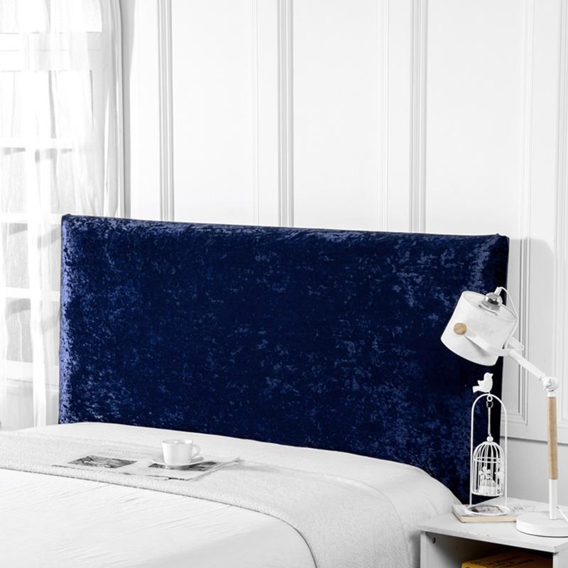 Luxury Elastic All-inclusive Bed Headboard Cover Crushed Velvet Non-Slip Head Board Covers  Bed Back Dust Protector Cover