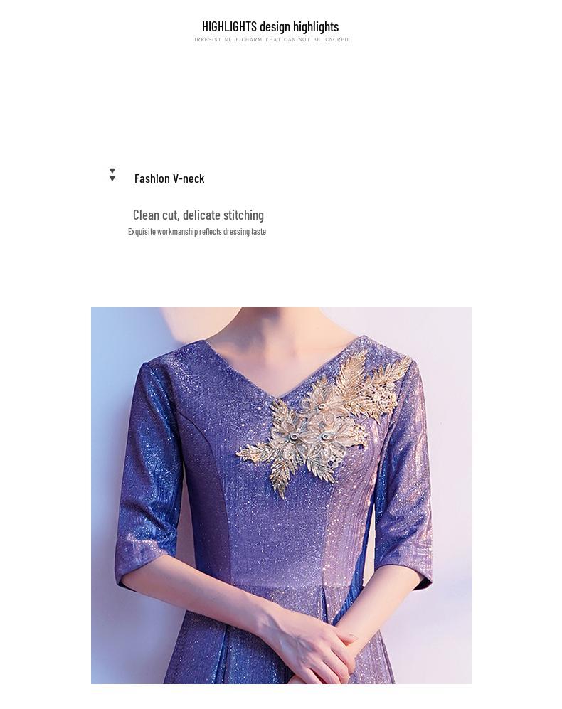 Elegantes rotes Abendkleid für 2025: Bankett-Gastgeber und Bühnenkleidung