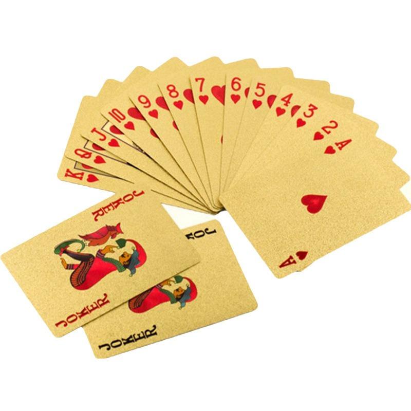 1 stk Dollar Spillekort Gullfolie Spillekort, Sølvfolie Spillekort, Gull Lokal Tycoon Gull Poker