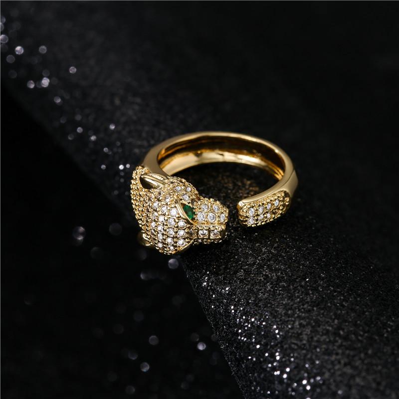 Fashion Full CZ Inlaid Animal Ring Opening Personality Unisex Ring Party Jewelry Gift Dropshipping