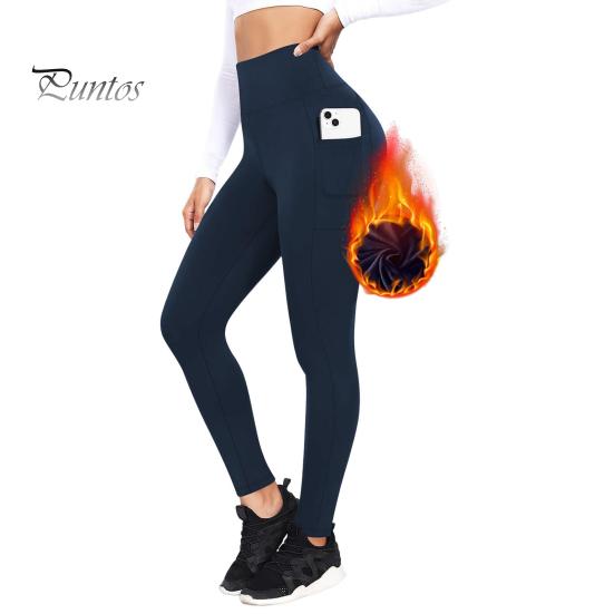 

Женские леггинсы с высокой талией, бархатные, утолщенные, теплые, облегающие, с карманами, леггинсы для йоги на осень-зиму S темно-синий