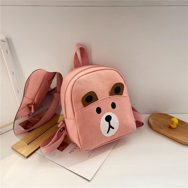 2023 New Cartoon Canvas Backpack for Kids, Ages 3-6, Trendy Kindergarten Bag for Boys and Girls