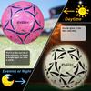 EVZOM Soccer Size for and Standard Ball for and Indoor and Outdoor Use Glow-in-the-Dark Ball, 5, Teens, Kids, Boys, Girls, Adults; School, League,