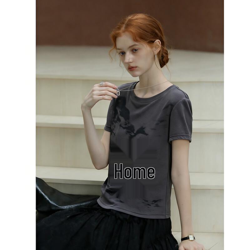 Demana Slim Fit Ribbed Tencel Butterfly Print T-shirt