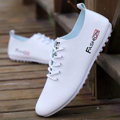 Spring Men's Casual Shoes Breathable Peas Shoes Soft Bottom Small Shoes Korean Men's Shoes Trend White Shoes Men's Wild