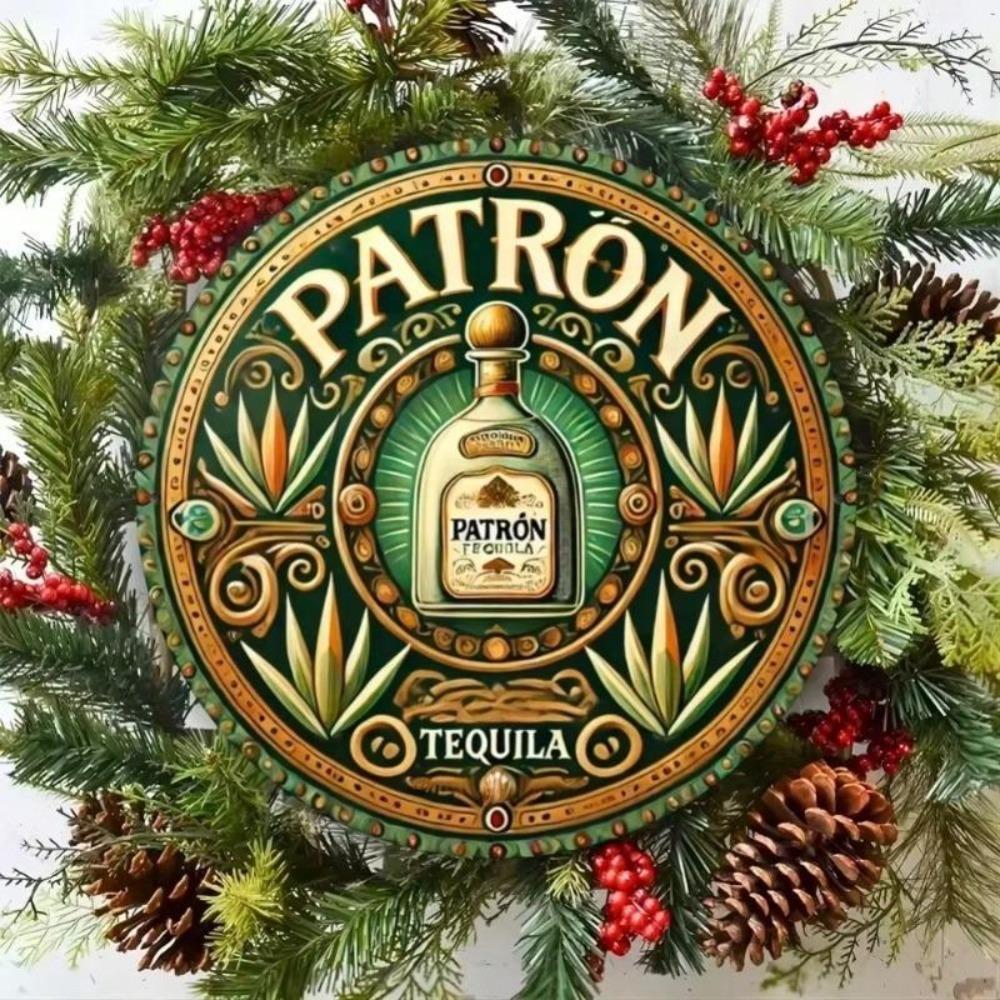 Vintage Tequila Metallwandkunst Kreisförmiges Aluminiumschild HD-Druck Langlebig