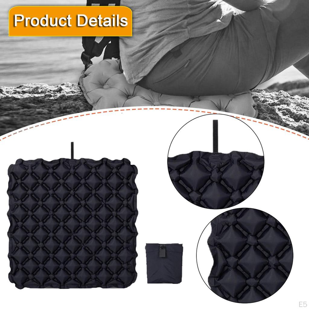 Inflatable Office Chair Cushion, Foldable with Storage Bag for Stadium, Camping, Hiking