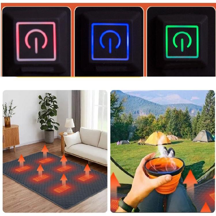 Camping Heizbare Schlafsackmatte Outdoor USB Heizung Schlafmatte USB Heizdecke Tragbare Heizbare Schlafsackeinlage