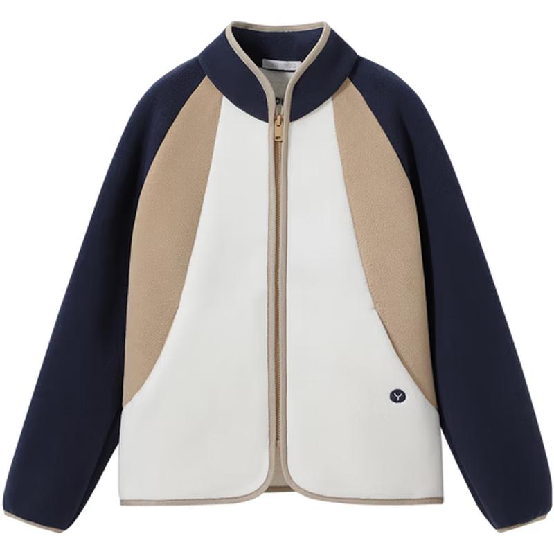 YEEHOO Boys Lambswool Color-block Winter Jacket 140