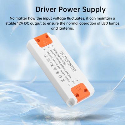 DC 12V LED Driver Thin Constant Voltage Drive Power Input Voltage AC185-260V 12W/18W/24W/36W Ultra-thin Design Saves Space