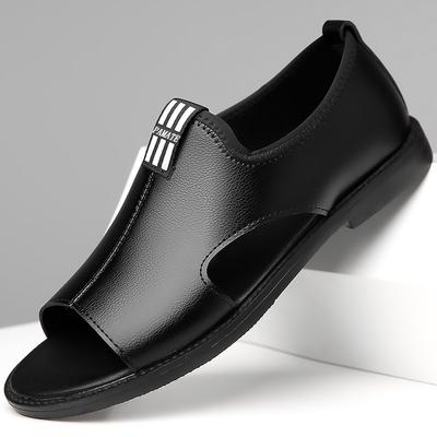 New Sandals Men's Summer New Casual Soft-soled Non-slip Beach Shoes Trendy Roman Cool Leather Shoes Men's Trendy