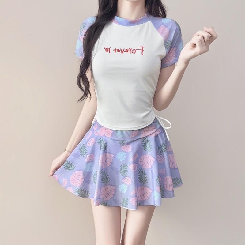 Sports Swimming Suit Women's Hair Split Boxer Skirt Conservative Slimming Large Size Hot Vacation Swimwear
